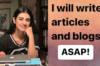 write blogs and articles asap and deliver in 24 hours