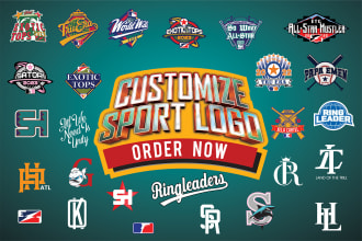 create  mlb, nba, NFL, custom logo with your brand name