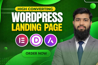 design, redesign wordpress landing page or elementor landing page