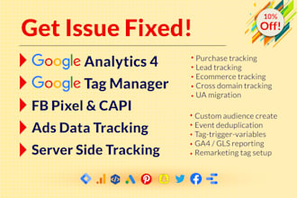 fix google ads conversion,ga4 server side tracking,facebook pixel conversion API