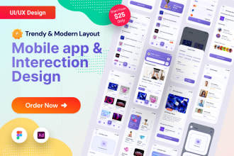 do mobile apps UI UX design for android and ios in figma