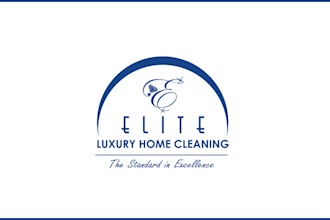 design unique clean house, janitorial or commercial cleaning logo