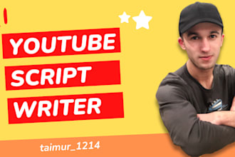 do script writing or be your youtube script writer