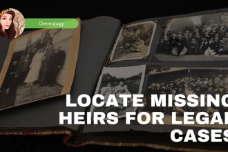 locate legal heirs through forensic genealogical research