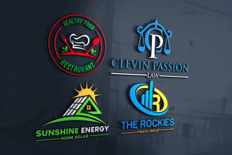 design food law firm real estate and financial logo