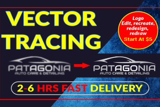 do vector tracing, convert logo to vector perfectly