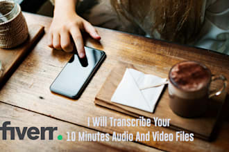 transcribe your 10 minute audio and video files