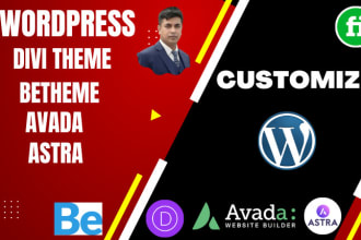 customize divi, avada, astra, woodmart, betheme, enfold, the7 wordpress theme