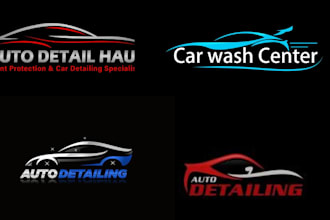 do stunning auto detailing, repair, paint, and car wash logo