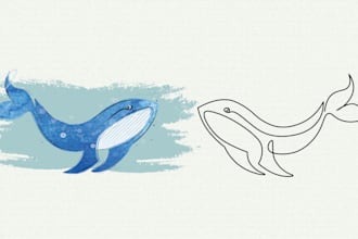 do line art, illustration, watercolor t shirt designs