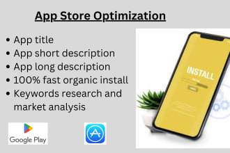 do aso, write title and descriptions for your android app for app install