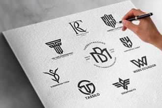 design creative symbolic initial lettermark monogram logo