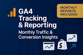 ga4 web analytics setup, monthly traffic and conversion reporting