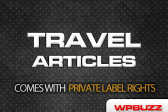 send you 1500 Travel articles with private label rights included