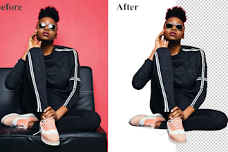 do background removal of any image, logo, with retouch and masking