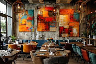 create canvas print for restaurants, bars, cafes