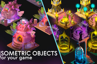 create 2d game asset in unique aesthetics