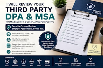 review thirdparty dpa and msa agreements from a security compliance perspective