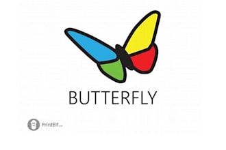design high quality butterfly logo in high definition