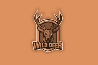design high quality deer logo in high definition