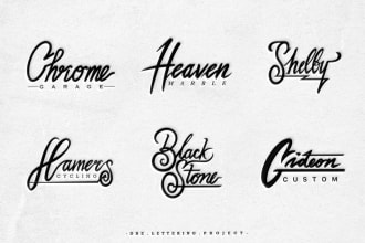 create custom hand lettering calligraphy typography logo