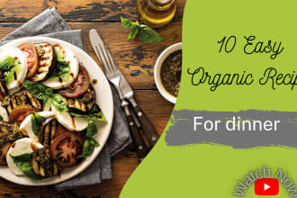design amazing and attractive food related youtube  thumbnail