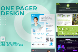 design professional one pager, flyer, or poster