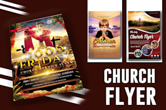 create a church flyer with unique a catchy glowing design