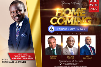 design a glowing and impeccable church flyer or event flyer design