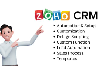 setup, customize and automate zoho CRM and zoho one all apps