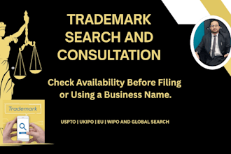 perform trademark search and availability check