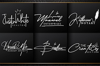 design luxury cursive handwritten or signature logo