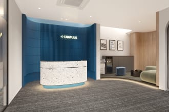 design an impressive office with realistic renders