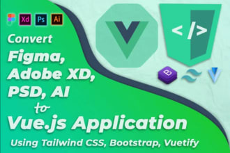 convert figma to website using vuejs, reactjs, nextjs