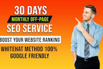 do professional monthly off page and backlinks SEO  service