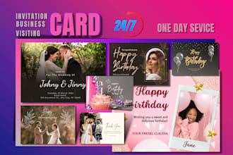 design greeting card, invitation card and party poster for birthdays