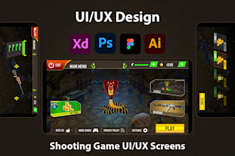 make game UI, gui, UX design for consoles, PC and mobile