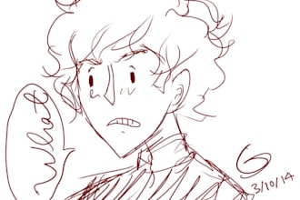 draw an awkward sketch of your character