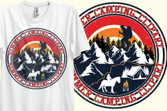 do unique custom retro vintage t shirt design within 24hrs