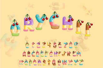 draw cute custom alphabet illustrations