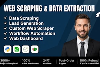 do web scraping, data mining, email scraping and data extraction