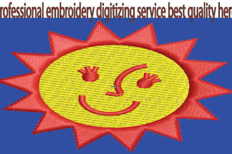 do embroidery logo design for 3d puff stipulated time work