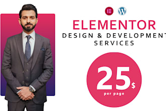 design , redesign and develop a full website with elementor