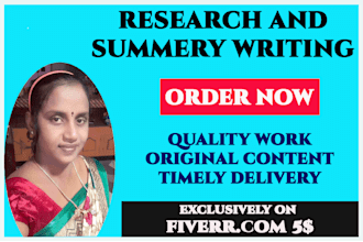 do quality research and summary writing with survey