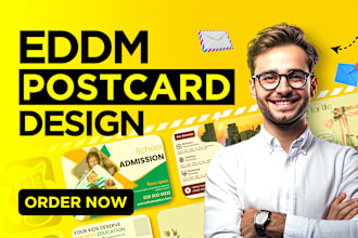 do eddm postcard design, real estate flyer, door hanger, business flyer design