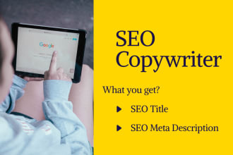 write SEO optimized meta title and description