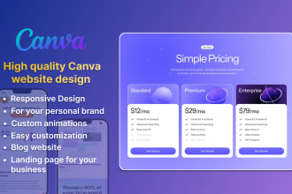 create amazing website using canva