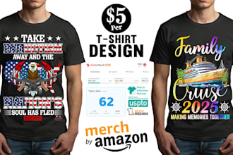 do t shirt designs for merch by amazon