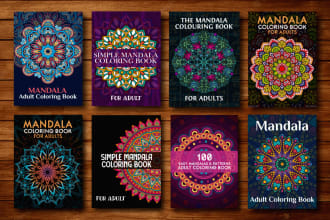 design mandala coloring book cover for amazon KDP