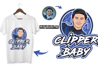 design custom trendy cartoon t shirt from your photo
